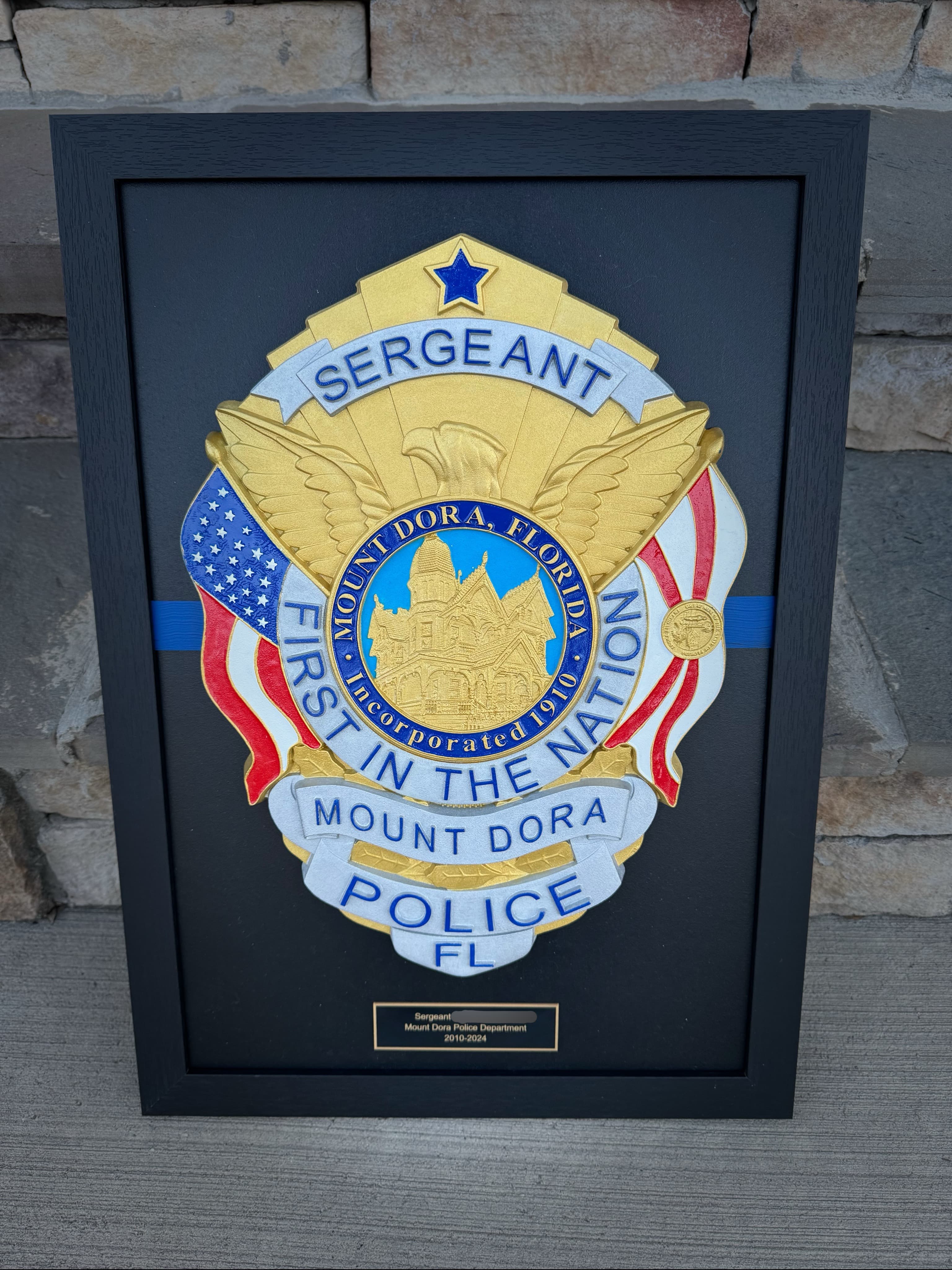 Full color hand painted badge sample