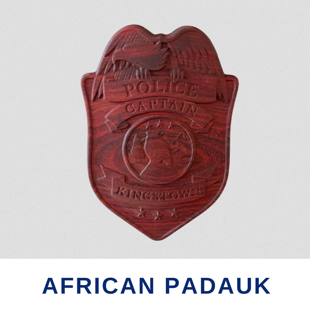 African Padauk Police Shield