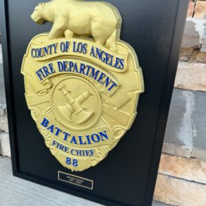 Los Angeles County Fire Department Badge plaque display